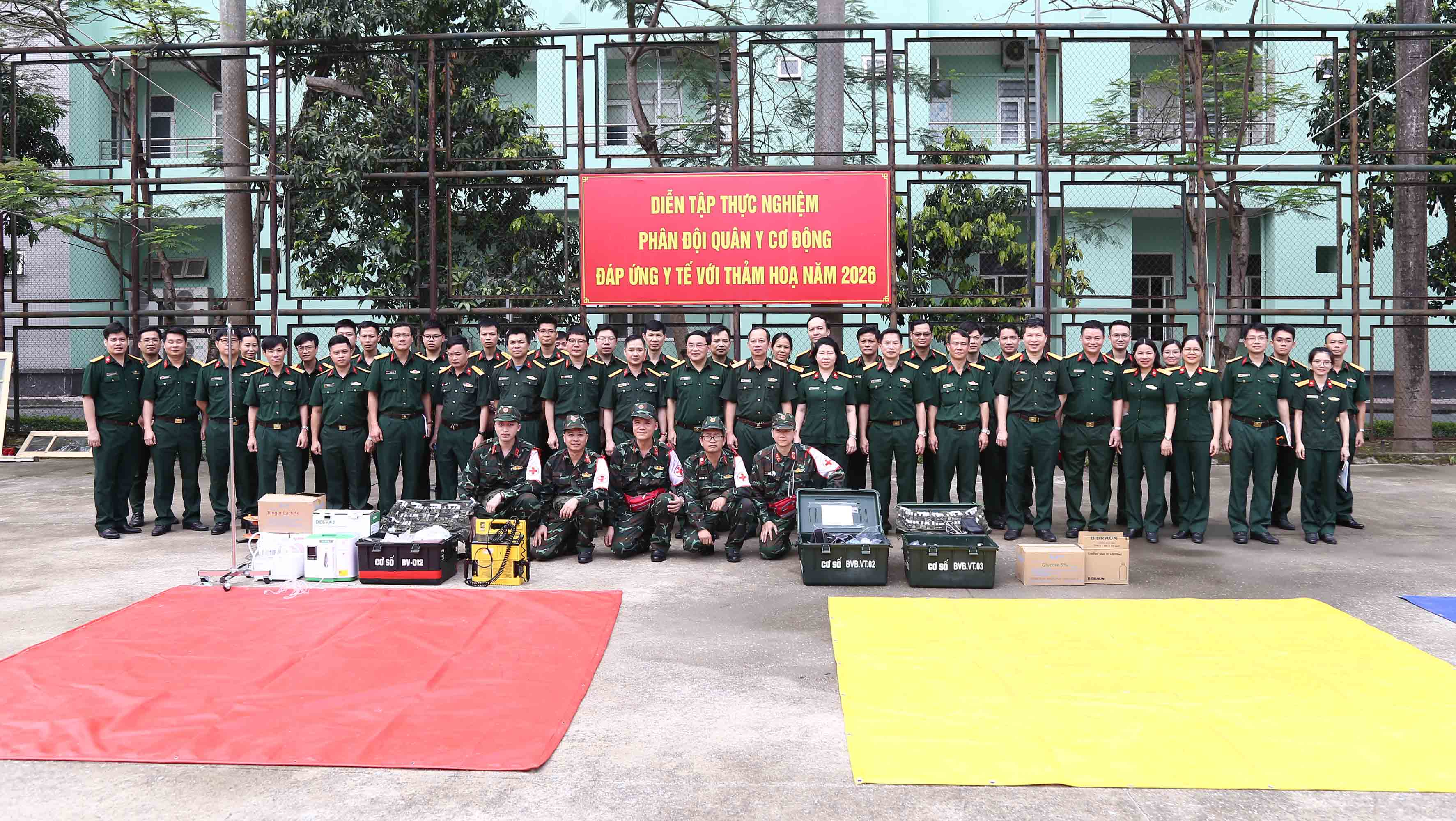 Bệnh viện Bỏng Quốc gia Lê Hữu Trác tổ chức huấn luyện, diễn tập thực nghiệm đáp ứng y tế trong thảm họa