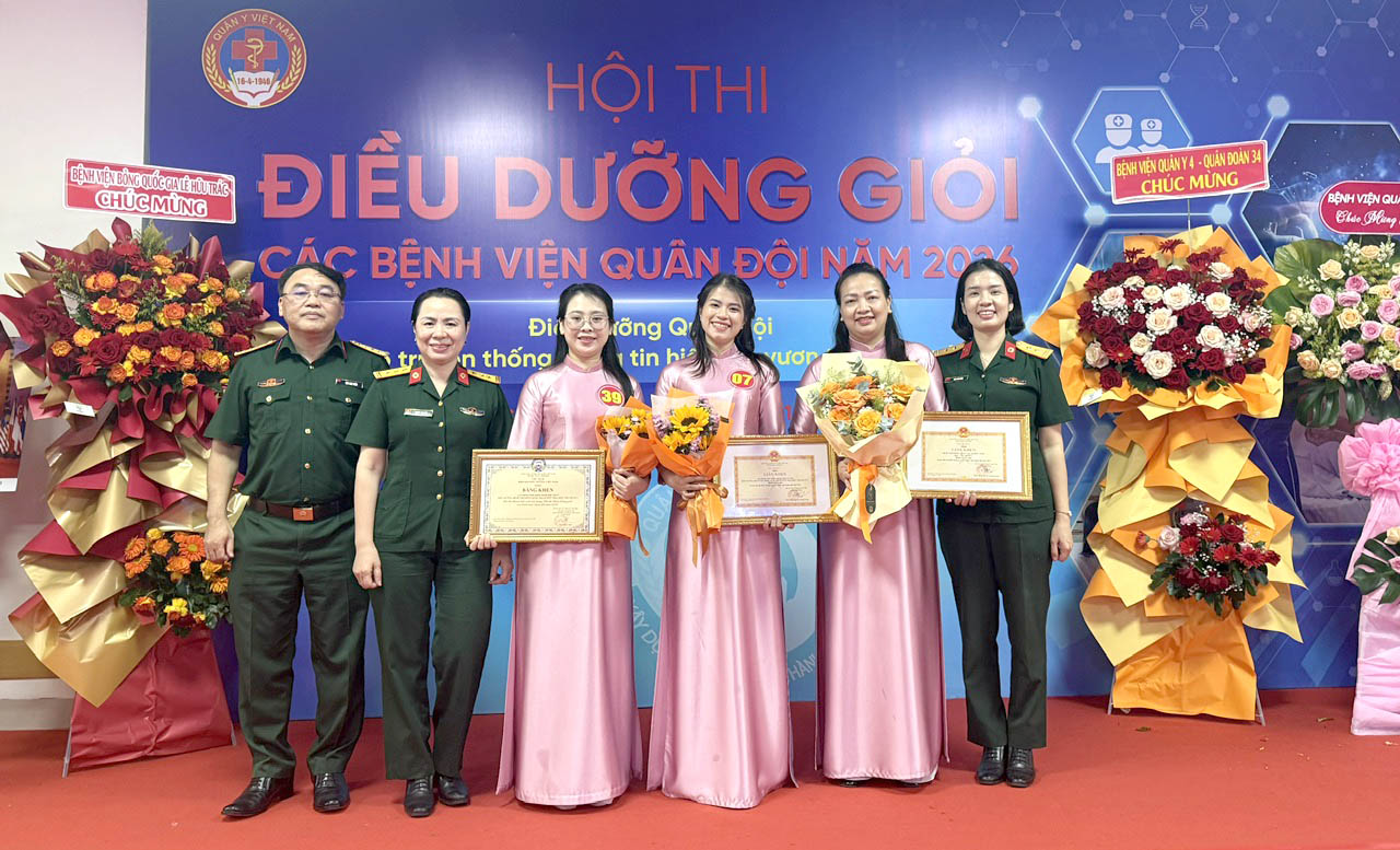 Bệnh viện Bỏng Quốc gia Lê Hữu Trác đạt thành tích cao tại Hội thi Điều dưỡng giỏi các Bệnh viện Quân đội năm 2026