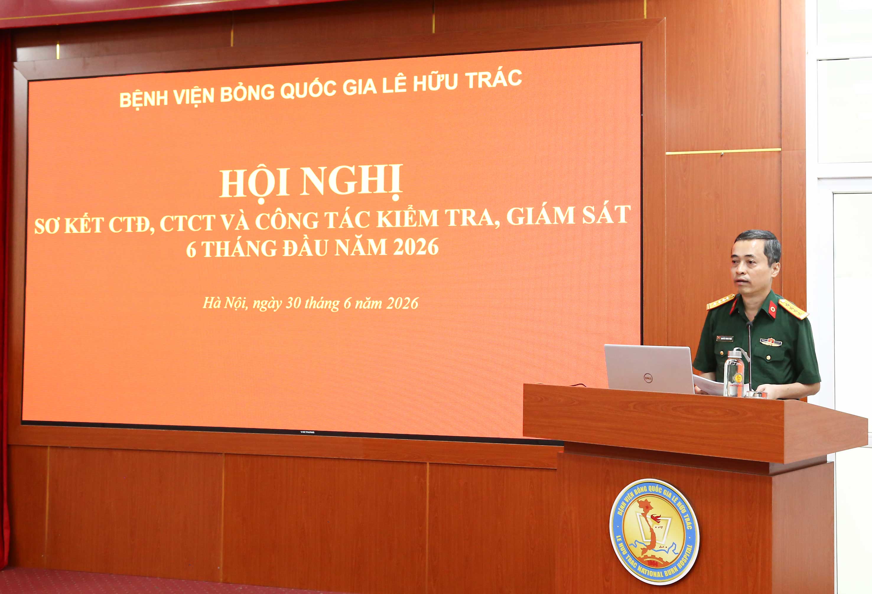 Bệnh viện Bỏng Quốc gia Lê Hữu Trác tổ chức Hội nghị sơ kết công tác Đảng, công tác chính trị 6 tháng đầu năm 2026