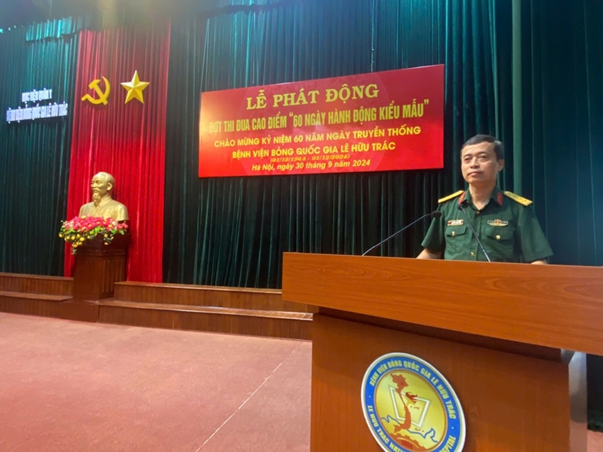 Bệnh viện Bỏng Quốc gia Lê Hữu Trác phát động đợt thi đua cao điểm 60 ngày hành động kiểu mẫu
